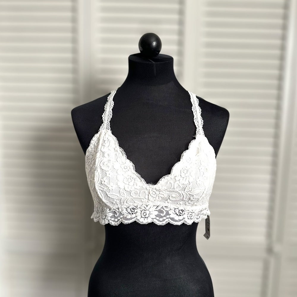 XL Aeropostale Lace Bralette - White